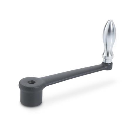 Otto Ganter Cranked Handle Cast Iron, DIN 469